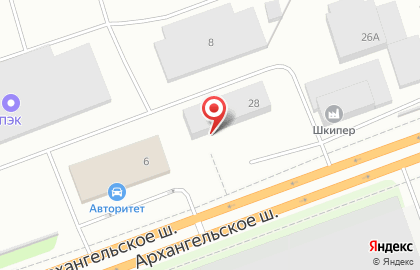 Магазин автозапчастей Аста на Архангельском шоссе на карте