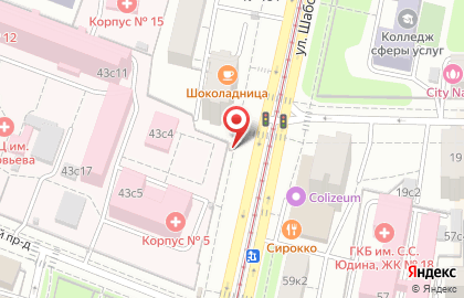 Киоск хлебобулочной продукции на улице Шаболовка на карте