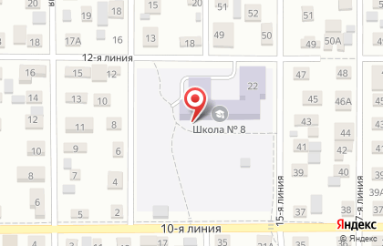Средняя общеобразовательная школа №8 в Ленинском районе на карте