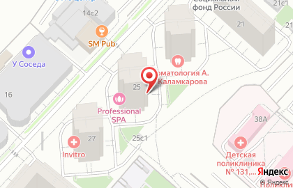 Ателье в Москве на карте