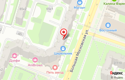 Салон цветов Амелия на Большой Московской улице на карте