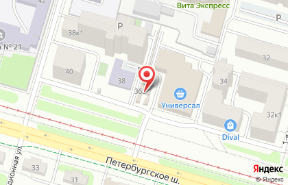 Мясной магазин Нюша на Петербургском шоссе на карте