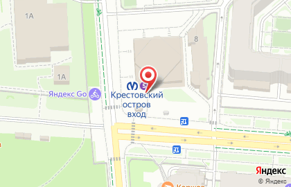 Экспресс-кофейня one Price Coffee на Крестовском острове на карте