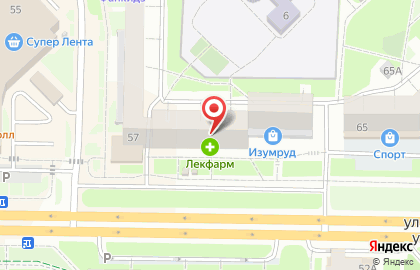 Киоск по продаже цветов в Центральном районе на карте