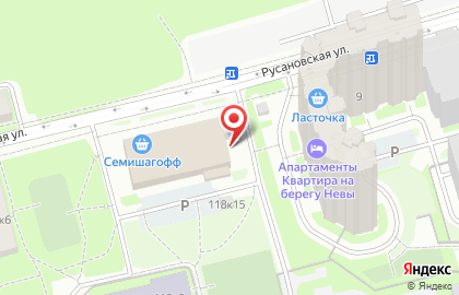 Столовая Приневское на Октябрьской набережной на карте