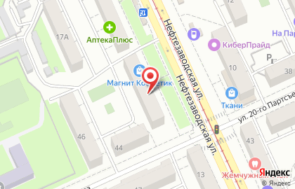 Магазин канцтоваров Линейка на Нефтезаводской улице на карте