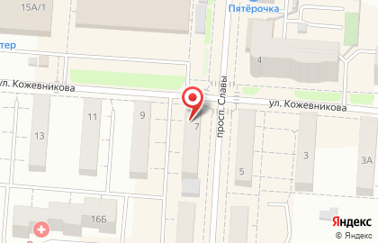Салон-парикмахерская Катюша на улице Кожевникова на карте