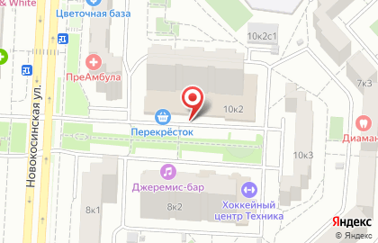Перекресток в Выхино (ул Новокосинская) на карте