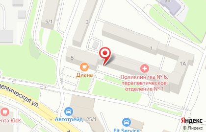 Иркутская Городская Больница № 6 в Свердловском районе на карте
