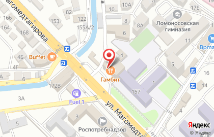 Супермаркет Яблоко экспресс на улице Магомедтагирова на карте