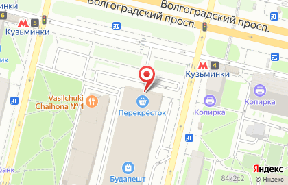 Банкомат Ситибанк на метро Кузьминки на карте