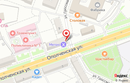 Магазин канцелярских товаров в Тракторозаводском районе на карте