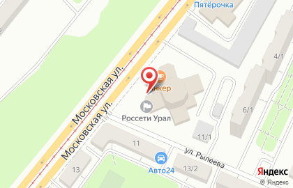Филиал Челябэнерго Россети Урал на Московской улице на карте