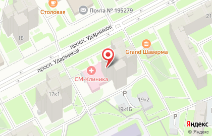 Таврический Банк на метро Ладожская на карте