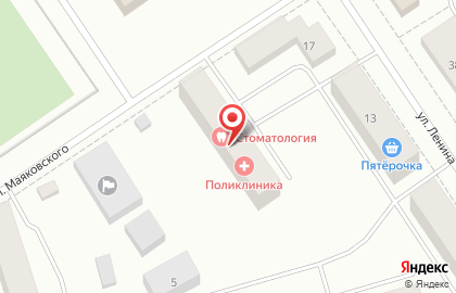 Сосногорская центральная районная больница на улице Маяковского на карте