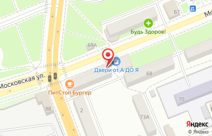 Мастерская букетов Цветочный дворик на Московской улице на карте
