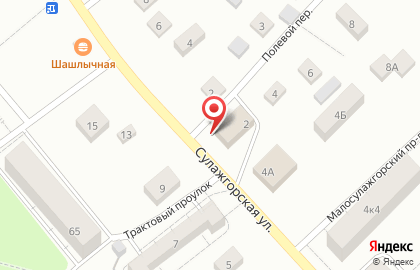 Продуктовый магазин Родник в Полевом переулке на карте