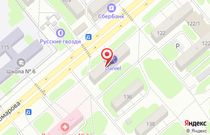 Парикмахерская Даниэль на улице Комарова на карте