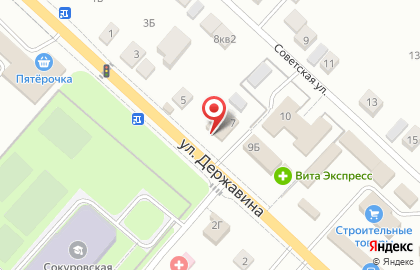 Торгово-монтажная компания Термофорт на улице Державина на карте