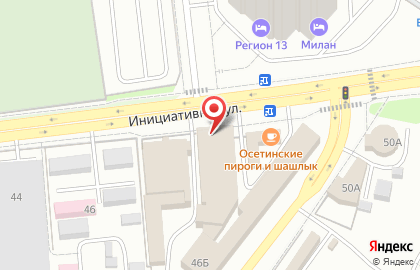 Продуктовый магазин на Инициативной, вл48 на карте
