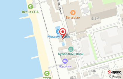 Пляж Moscow Beach на карте