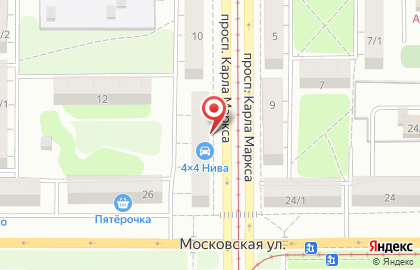 Автомагазин Нива на улице Карла Маркса на карте