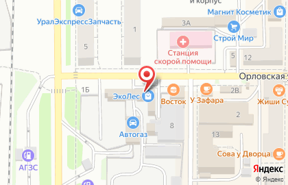 Торгово-строительная компания ЭкоЛес на Орловской улице на карте