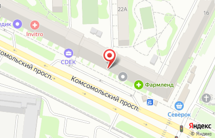 Парикмахерская Светлана на Комсомольском проспекте на карте