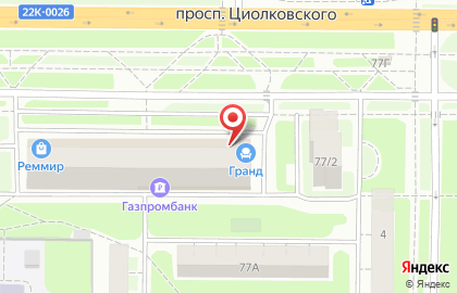 Мебельный салон на проспекте Циолковского на карте