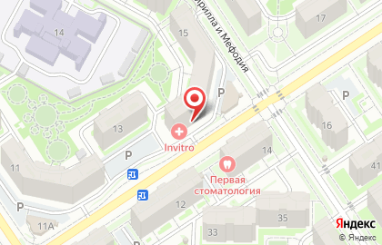 Медицинская компания Инвитро на улице Дмитрия Донского на карте