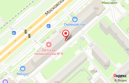 Час-Пик на Московской улице на карте