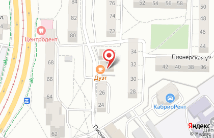 Кафе Дуэт в Ленинградском районе на карте