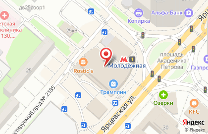 Магазин украшений из серебра Milana Silver на Ярцевской улице на карте