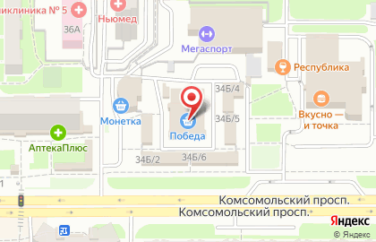 Торговая компания Петрович на Комсомольском проспекте, 34б на карте