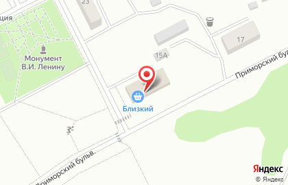 Супермаркет Amba на Приморском бульваре на карте