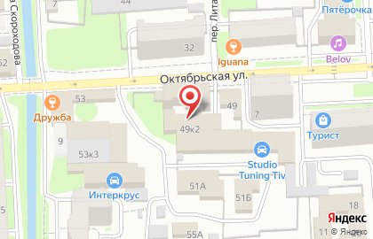 Автосервис на Октябрьской на Октябрьской улице на карте