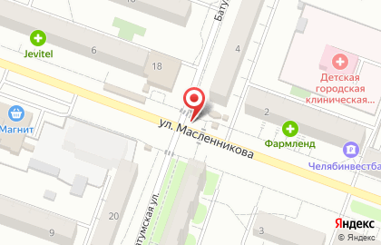 Магазин овощей и фруктов на улице Масленникова на карте