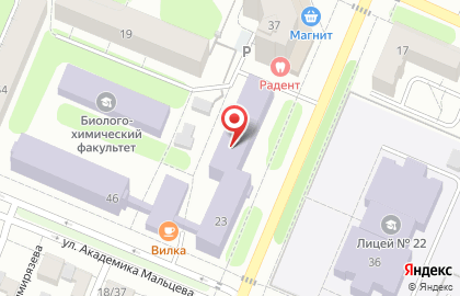 Общежитие, ИвГУ на карте