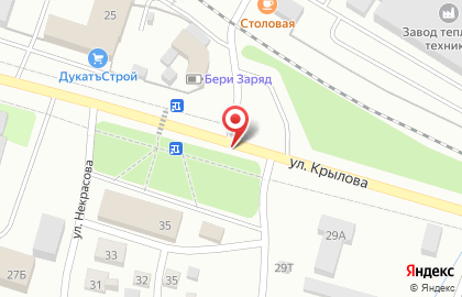 Продуктовый магазин на улице Крылова на карте