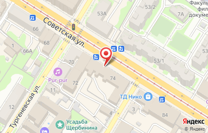 Магазин Дионис на Советской улице на карте