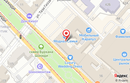 Банкомат, РОСТ БАНК, ОАО, Вахитовский район на улице Бурхана Шахиди на карте