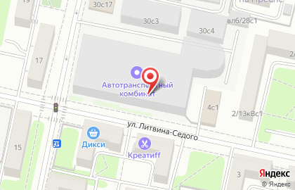 Ремонт телевизоров Panasonic на улице Литвина-Седого на карте