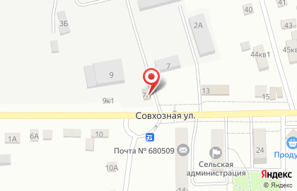 Супермаркет Алина на Совхозной улице на карте