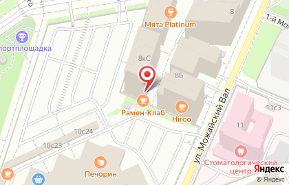 Сеть раменных Рамен-Клаб на улице Можайский Вал, 8 на карте