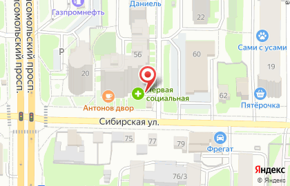 Салон красоты Crocus на Сибирской улице на карте