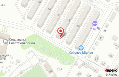 Магазин продуктов у дома в Советском районе на карте