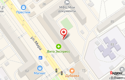 Цветочный двор на улице Мира на карте