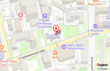 Школа №627 с дошкольным отделением в Стремянном переулке на карте