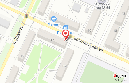 Магазин канцтоваров и игрушек на Волочаевской улице на карте