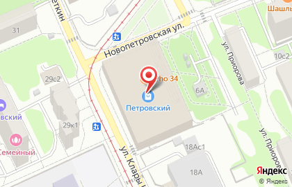 Зоомаркет Сами с усами в ТЦ Петровский на Новопетровской улице на карте